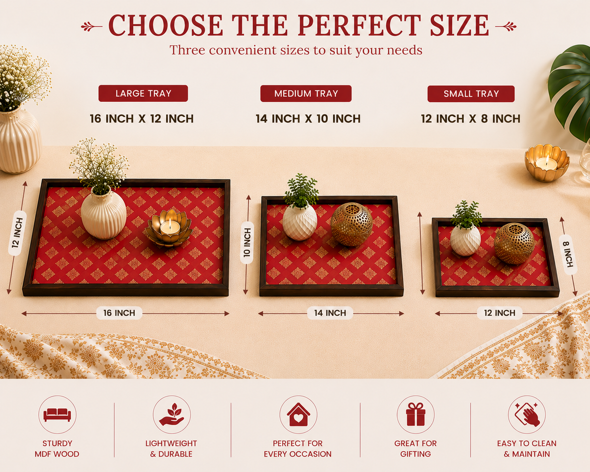 Handcrafted Wooden Serving & Decorative Tray