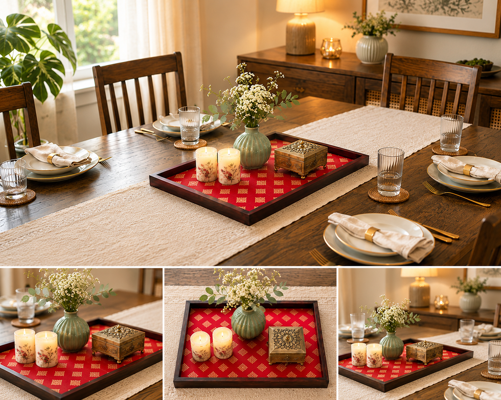 Handcrafted Wooden Serving & Decorative Tray