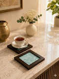Handcrafted Wooden Serving and Decorative Coasters (Set of Two) Size (4x4)